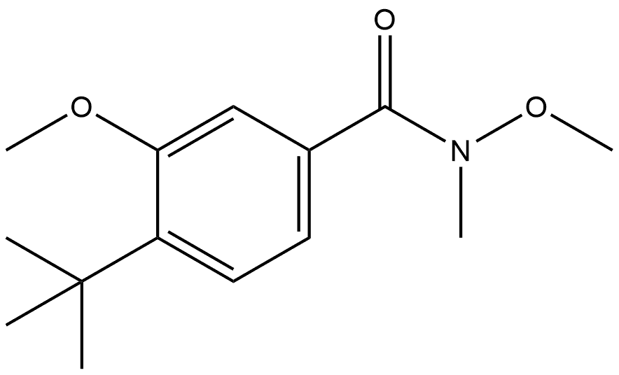 4-(1,1-Dimethylethyl)-N,3-dimethoxy-N-methylbenzamide 结构式