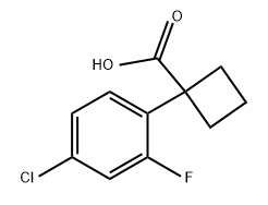 Cyclobutanecarboxylic acid, 1-(4-chloro-2-fluorophenyl)- Structure