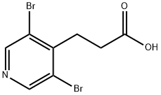 3-(3,5-dibromopyridin-4-yl)propanoic acid 结构式