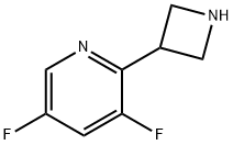 Pyridine, 2-(3-azetidinyl)-3,5-difluoro- Structure