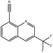 3-(三氟甲基)喹啉-8-甲腈, 1260832-93-6, 结构式