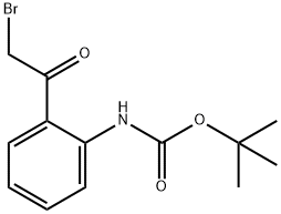tert-butyl N-[2-(2-bromoacetyl)phenyl]carbamate Struktur
