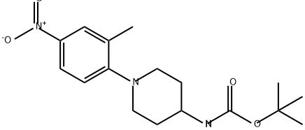 Carbamic acid, N-[1-(2-methyl-4-nitrophenyl)-4-piperidinyl]-, 1,1-dimethylethyl ester Structure