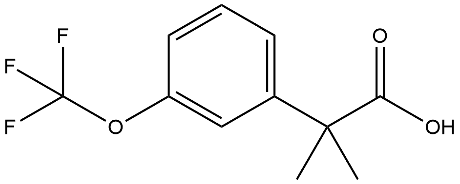 2-methyl-2-(3-(trifluoromethoxy)phenyl)propanoic acid 结构式
