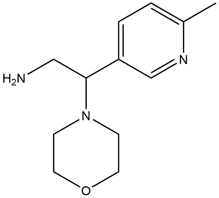 4-Morpholineethanamine, β-(6-methyl-3-pyridinyl)- 结构式