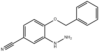 Benzonitrile, 3-hydrazinyl-4-(phenylmethoxy)- Struktur