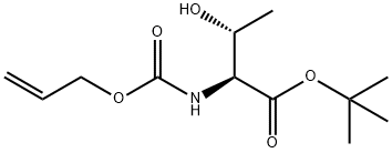 L-?Threonine, N-?[(2-?propen-?1-?yloxy)?carbonyl]?-?, 1,?1-?dimethylethyl ester Structure