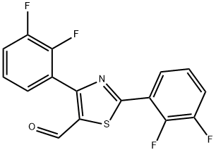 2,4-Bis(2,3-difluorophenyl)thiazole-5-carboxaldehyde 结构式