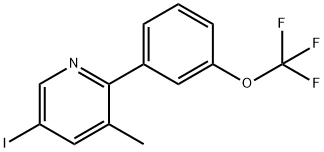 5-Iodo-3-methyl-2-(3-(trifluoromethoxy)phenyl)pyridine Structure