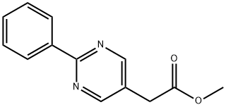 Methyl 2-phenylpyrimidine-5-acetate 结构式