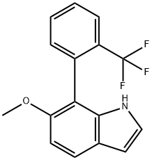 6-Methoxy-7-(2-(trifluoromethyl)phenyl)indole,1261491-10-4,结构式