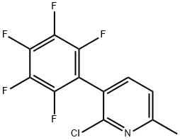 2-Chloro-6-methyl-3-(perfluorophenyl)pyridine,1261492-88-9,结构式