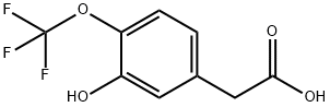 3-Hydroxy-4-(trifluoromethoxy)phenylacetic acid 结构式