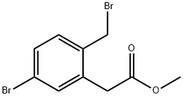 Methyl 5-bromo-2-(bromomethyl)phenylacetate 结构式