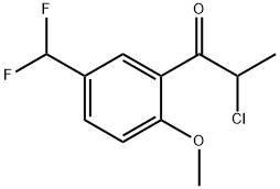 1-Propanone, 2-chloro-1-[5-(difluoromethyl)-2-methoxyphenyl]- 结构式