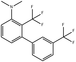 (2,3'-Bis(trifluoromethyl)biphenyl-3-yl)-dimethyl-amine Structure
