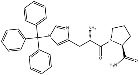 L-Prolinamide, 1-(triphenylmethyl)-L-histidyl- Structure