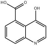 5-Quinolinecarboxylic acid, 4-hydroxy- Struktur