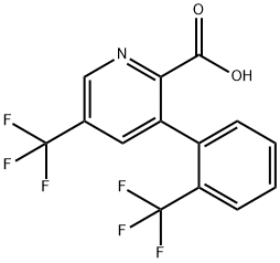 5-(Trifluoromethyl)-3-(2-(trifluoromethyl)phenyl)picolinic acid 结构式