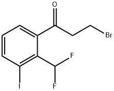 3-Bromo-2'-(difluoromethyl)-3'-iodopropiophenone 化学構造式