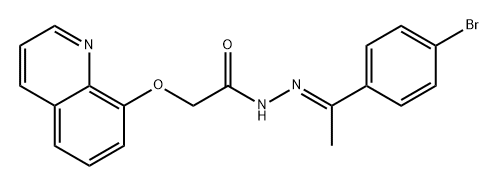 Acetic acid, 2-(8-quinolinyloxy)-, (2E)-2-[1-(4-bromophenyl)ethylidene]hydrazide