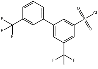5,3'-Bis(trifluoromethyl)biphenyl-3-sulfonyl chloride,1261605-37-1,结构式