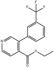 Ethyl 3-(3-(trifluoromethyl)phenyl)isonicotinate Structure