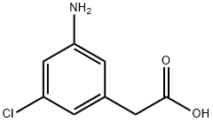 3-氨基-5-氯苯乙酸 结构式