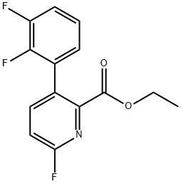 Ethyl 3-(2,3-difluorophenyl)-6-fluoropicolinate 结构式