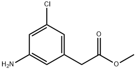 3-氨基-5-氯苯乙酸甲酯 结构式