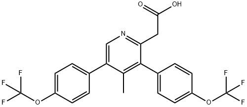 3,5-Bis(4-(trifluoromethoxy)phenyl)-4-methylpyridine-2-acetic acid,1261653-90-0,结构式