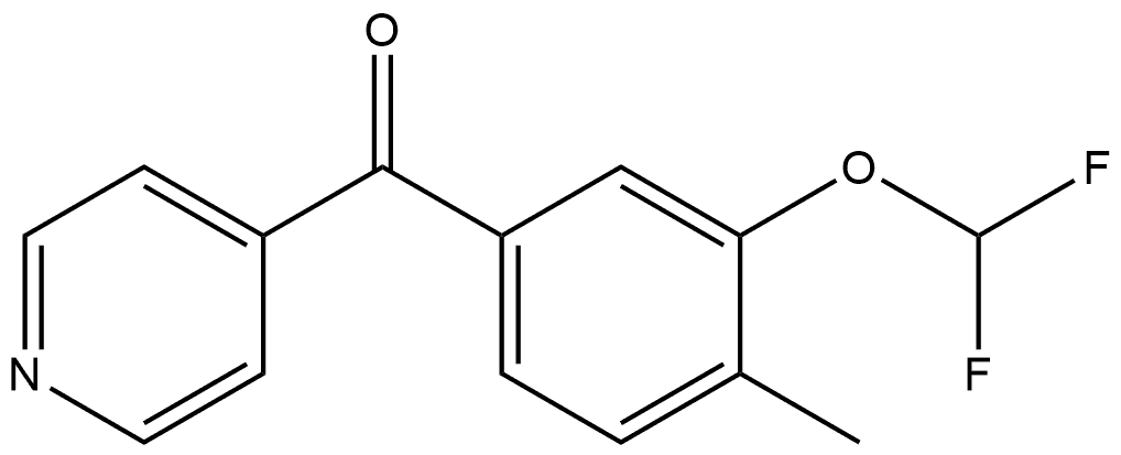 3-(Difluoromethoxy)-4-methylphenyl]-4-pyridinylmethanone Structure