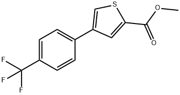 Methyl 4-(4-(trifluoromethyl)phenyl)thiophene-2-carboxylate 结构式