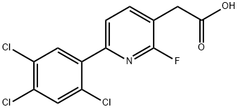 2-Fluoro-6-(2,4,5-trichlorophenyl)pyridine-3-acetic acid 结构式