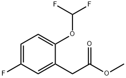 Methyl 2-(difluoromethoxy)-5-fluorophenylacetate,1261677-71-7,结构式