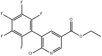 Ethyl 6-chloro-5-(perfluorophenyl)nicotinate 结构式