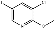 3-氯-5-碘-2-甲氧基吡啶 结构式