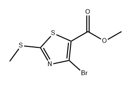 4-溴-2-(甲硫基)噻唑-5-羧酸甲酯, 1261686-38-7, 结构式