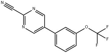 2-Cyano-5-(3-(trifluoromethoxy)phenyl)pyrimidine,1261725-60-3,结构式