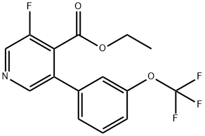 Ethyl 3-fluoro-5-(3-(trifluoromethoxy)phenyl)isonicotinate,1261726-82-2,结构式