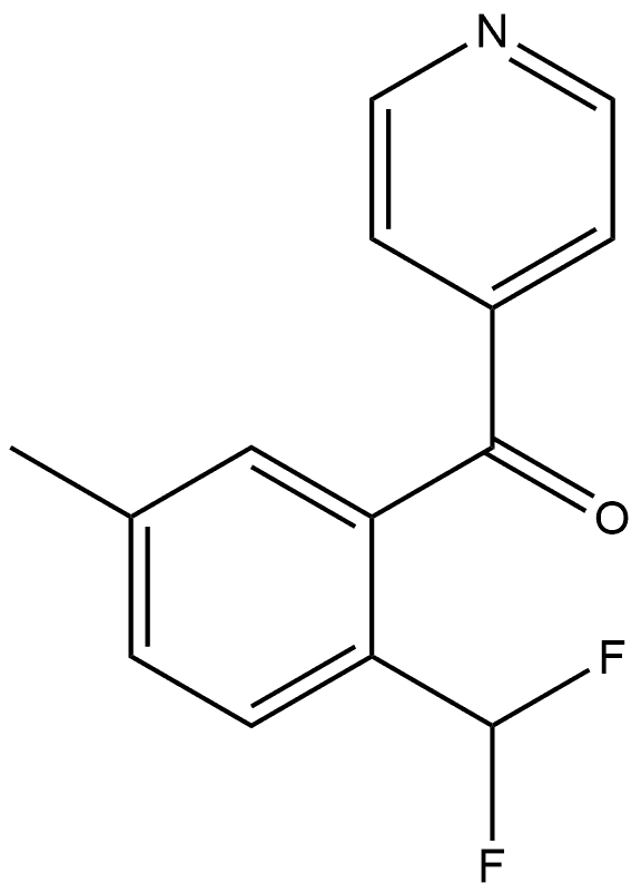 2-(Difluoromethyl)-5-methylphenyl]-4-pyridinylmethanone 结构式