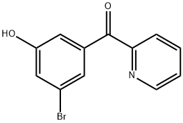 2-(3-Bromo-5-hydroxybenzoyl)pyridine 结构式