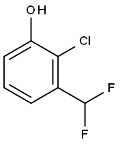 2-Chloro-3-(difluoromethyl)phenol Struktur