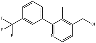 4-(Chloromethyl)-3-methyl-2-(3-(trifluoromethyl)phenyl)pyridine 结构式