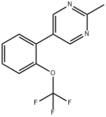 2-Methyl-5-(2-(trifluoromethoxy)phenyl)pyrimidine Struktur