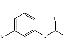 Benzene, 1-chloro-3-(difluoromethoxy)-5-methyl-,1261760-03-5,结构式