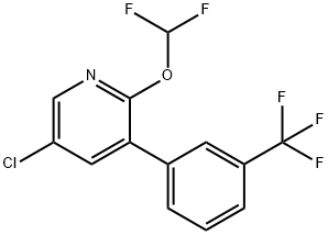 5-Chloro-2-(difluoromethoxy)-3-(3-(trifluoromethyl)phenyl)pyridine,1261772-70-6,结构式