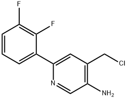 5-Amino-4-(chloromethyl)-2-(2,3-difluorophenyl)pyridine,1261779-44-5,结构式