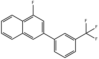 1-Fluoro-3-(3-(trifluoromethyl)phenyl)naphthalene Structure