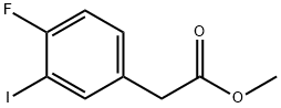 Benzeneacetic acid, 4-fluoro-3-iodo-, methyl ester Struktur